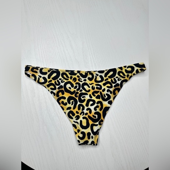 NWOT Bond-Eye Golden Leopard Print Sleek Bikini Bottom Sz XS - Picture 8 of 12